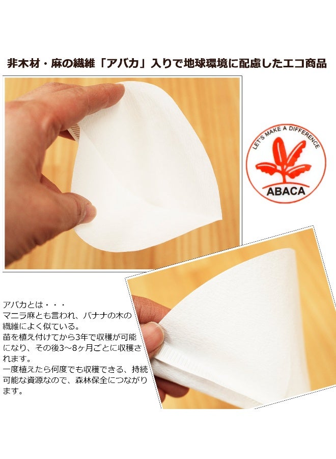 CAFEC 100-Pack Cone-shaped V60 02 Style Universal 1 to 4 Cup Disposable Pour-Over Drip Coffee Paper Filter made of Eco-Friendly Refined Virgin Pulp for Better Tasting Brewing Pour Over Dripper (White) - Image 5